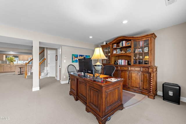 12510 Megan Hill Ct, Raleigh, NC 27614 - office with light colored carpet and recessed lighting