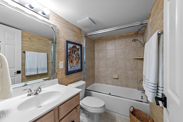 12510 Megan Hill Ct, Raleigh, NC 27614 - full bathroom featuring vanity, shower / washtub combination, and tile patterned flooring