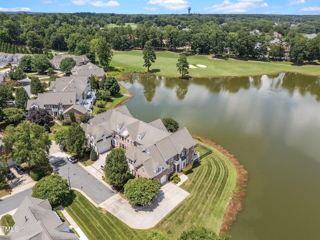 12510 Megan Hill Ct, Raleigh, NC 27614 - aerial perspective of suburban area featuring a large body of water and a tree filled landscape