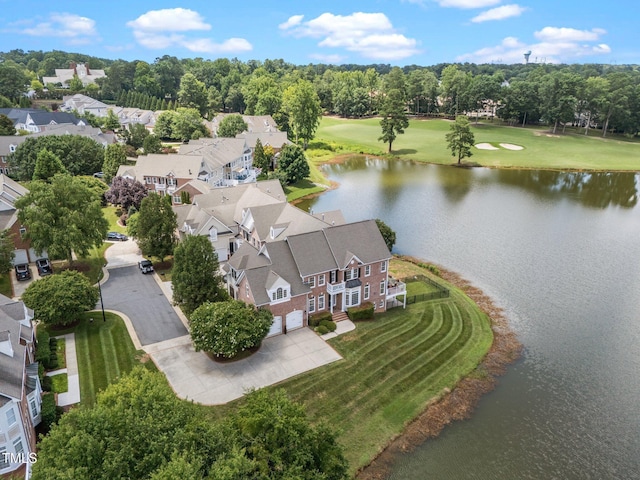 12510 Megan Hill Ct, Raleigh, NC 27614 - aerial perspective of suburban area with a nearby body of water and a golf club