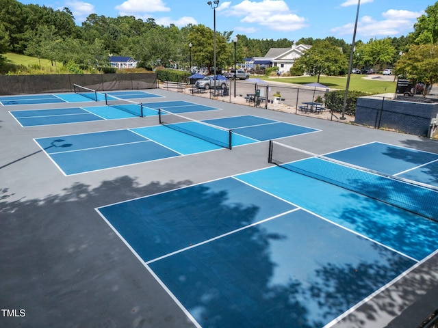12510 Megan Hill Ct, Raleigh, NC 27614 - view of tennis court with community basketball court and view of scattered trees