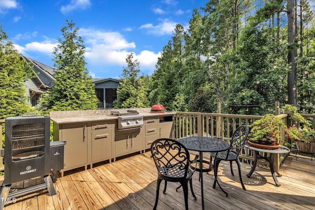 2203 Meadowcreek Dr, Durham, NC 27705 - deck featuring area for grilling