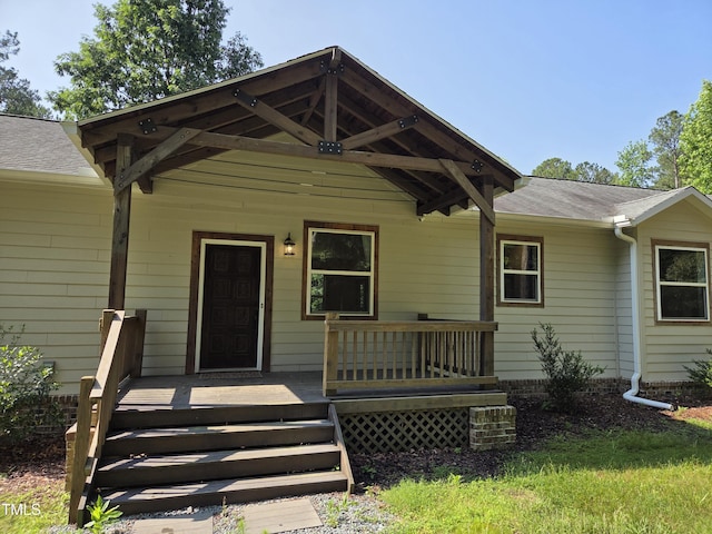 7815 Dodsons Crossroads, Hillsborough, NC 27278 - property entrance featuring roof with shingles
