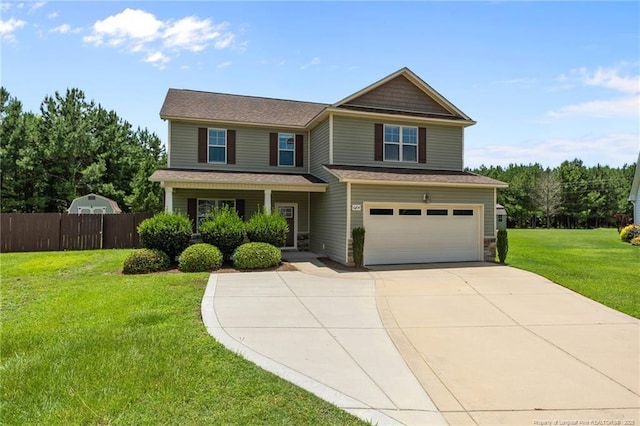 6204 Yorkie Ct, Stedman, NC 28391 - craftsman house with a garage, driveway, and stone siding