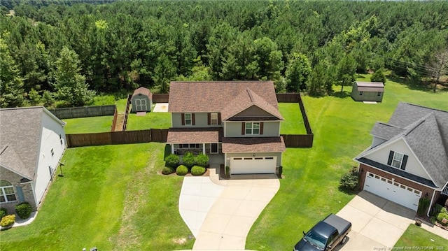 6204 Yorkie Ct, Stedman, NC 28391 - view from above of property featuring a heavily wooded area