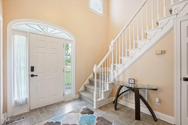 683 Castleberry Rd, Clayton, NC 27527 - foyer featuring stairs and a towering ceiling