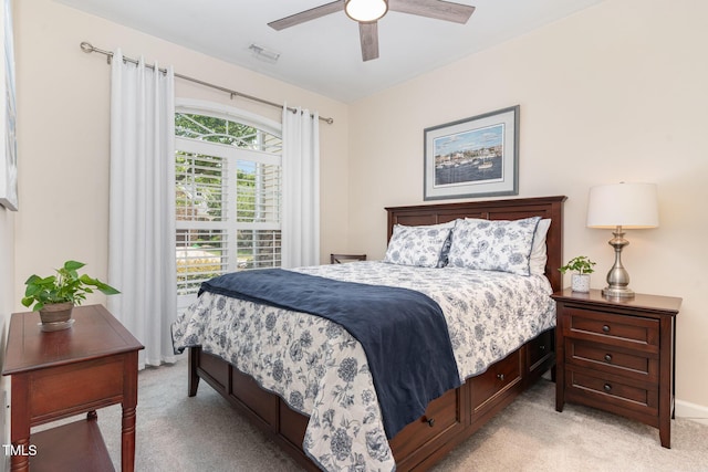 5030 Homeplace Dr, Apex, NC 27539 - bedroom with light colored carpet and ceiling fan