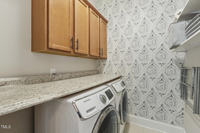 669 Fallon Grove Way, Raleigh, NC 27608 - laundry room with cabinet space and washer and dryer