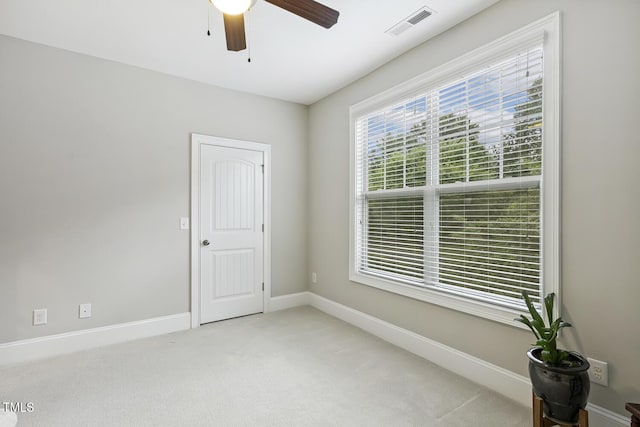 669 Fallon Grove Way, Raleigh, NC 27608 - spare room with ceiling fan and light colored carpet