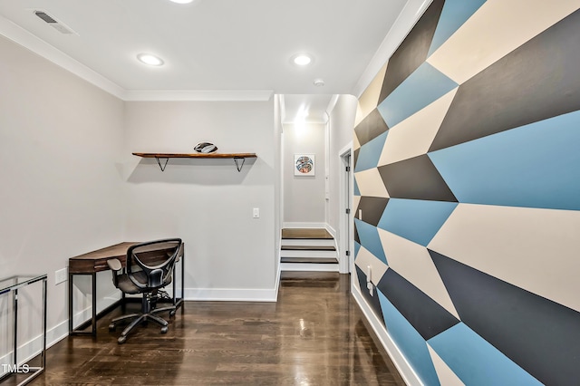 5040 Shakori Trl, Durham, NC 27707 - home office with recessed lighting and wood finished floors