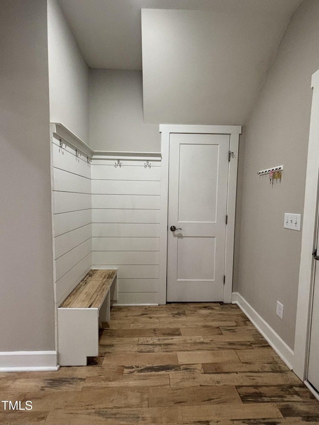 1119 Sagamore Dr, Louisburg, NC 27549 - mudroom with wood finished floors and baseboards