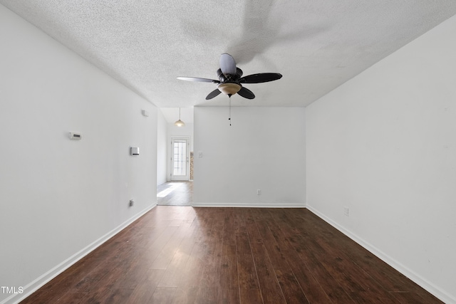 241 Commons Dr, Holly Springs, NC 27540 - unfurnished room with a ceiling fan, a textured ceiling, and wood finished floors