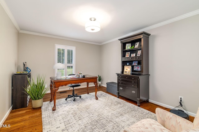 4135 Somerset Dr, Oxford, NC 27565 - office featuring crown molding and wood finished floors