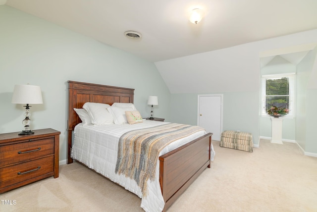 4135 Somerset Dr, Oxford, NC 27565 - bedroom featuring lofted ceiling and light carpet
