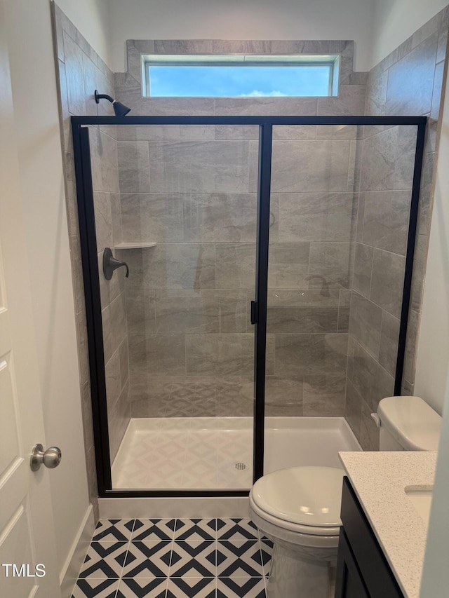3731 Lebrun Path Unit 150Gunnison Cl, Fuquay Varina, NC 27526 - bathroom with healthy amount of natural light, vanity, and a shower stall