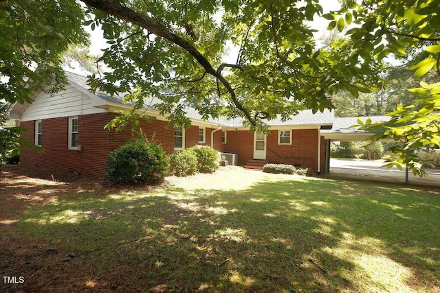 1801 Bethlehem Rd, Rocky Mount, NC 27803 - view of front of property featuring brick siding, a front lawn, and entry steps