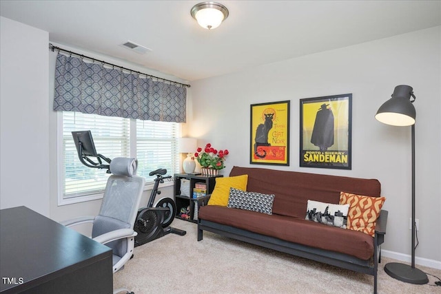 1119 Latitude Dr, Durham, NC 27713 - carpeted home office with baseboards