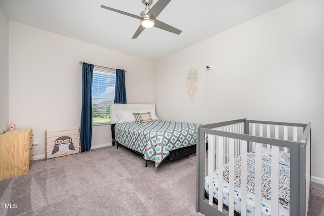 3922 Cross Timber Ln, Raleigh, NC 27603 - carpeted bedroom featuring baseboards and a ceiling fan