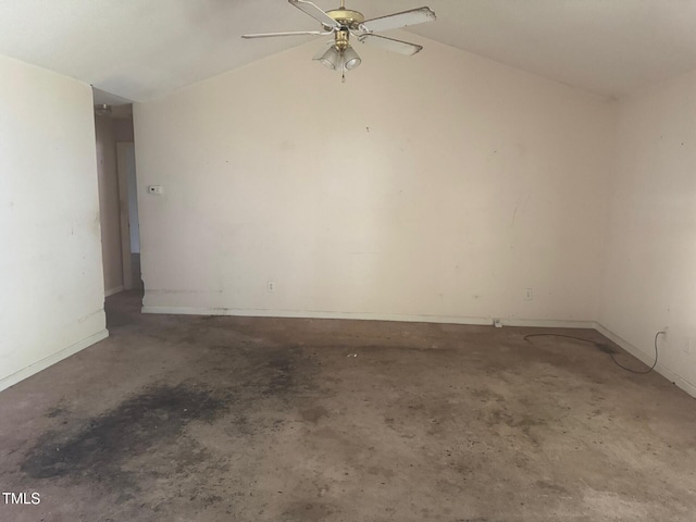 165 Cambridge Elm Dr, Clayton, NC 27520 - spare room featuring concrete floors and ceiling fan