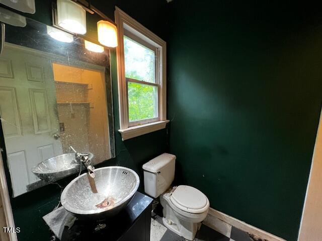 3573 River View Cir, Oxford, NC 27565 - half bathroom with toilet and vanity