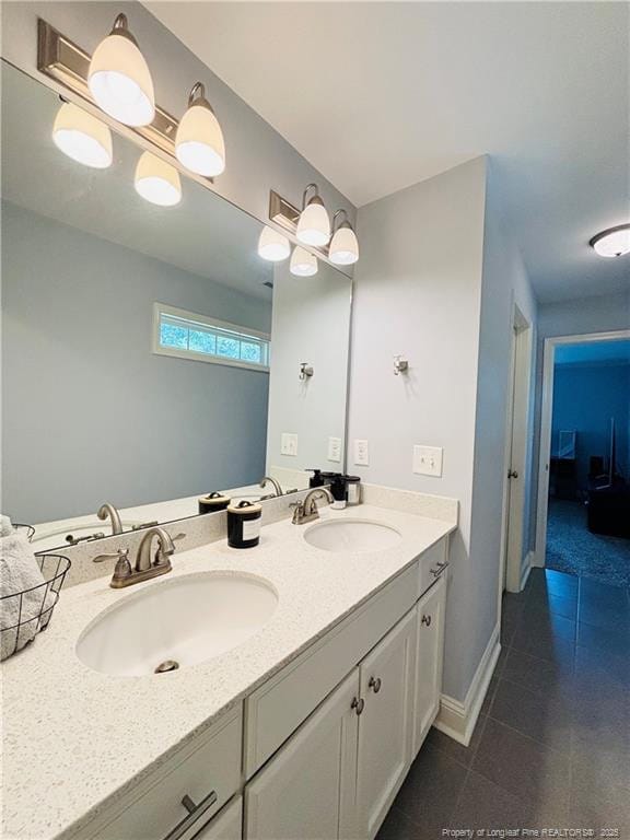 914 W Rowan St SW, Fayetteville, NC 28301 - full bathroom with double vanity and tile patterned floors