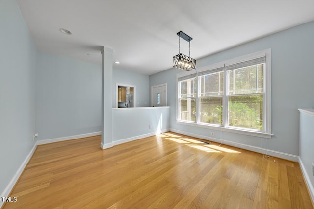 203 Bluefield Rd, Chapel Hill, NC 27517 - empty room with light wood-style floors and recessed lighting