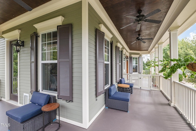 1501 Heritage Reserve Ct, Wake Forest, NC 27587 - porch with ceiling fan