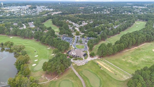 1501 Heritage Reserve Ct, Wake Forest, NC 27587 - aerial view of property's location featuring a golf course and a nearby body of water