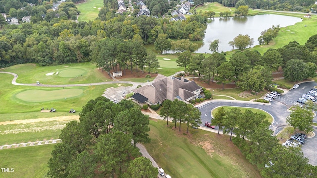 1501 Heritage Reserve Ct, Wake Forest, NC 27587 - aerial view of property and surrounding area featuring a large body of water and a golf course