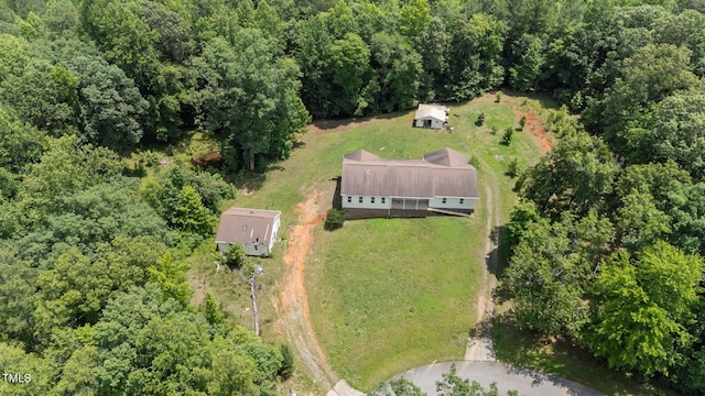 129 Shaman Dr, Louisburg, NC 27549 - aerial overview of property's location with a forest