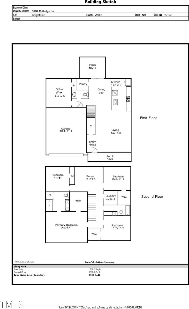 5404 Rutledgeville Ln, Knightdale, NC 27545 - view of home floor plan