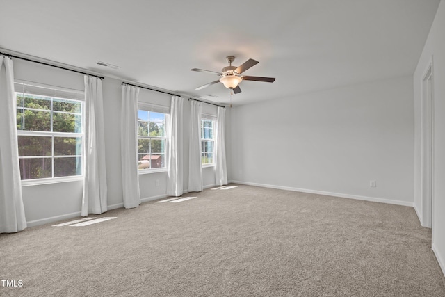 5404 Rutledgeville Ln, Knightdale, NC 27545 - empty room with ceiling fan and carpet flooring