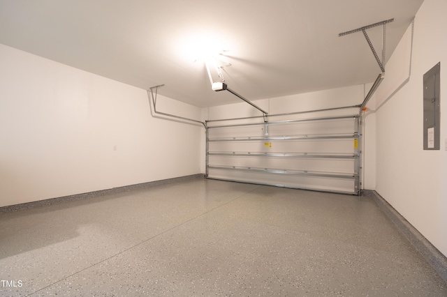 5404 Rutledgeville Ln, Knightdale, NC 27545 - garage with electric panel and a garage door opener