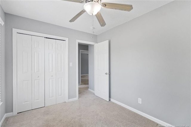 3326 Donnett Dr, Spring Lake, NC 28390 - unfurnished bedroom with carpet flooring, a closet, and ceiling fan