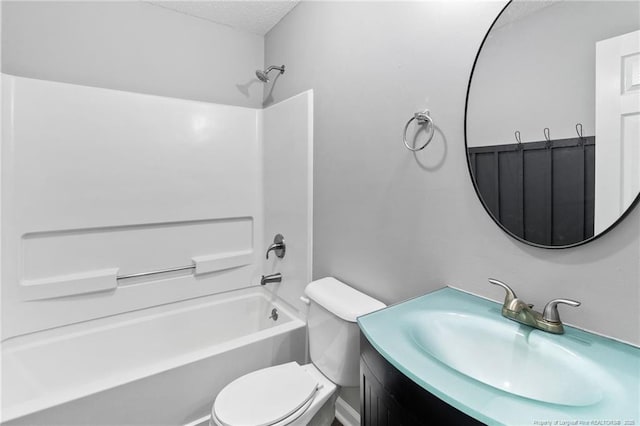 3326 Donnett Dr, Spring Lake, NC 28390 - full bath with bathtub / shower combination, vanity, and a textured ceiling