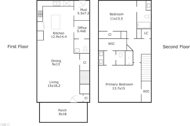 438 Granite Mill Blvd, Chapel Hill, NC 27516 - view of floor plan / room layout