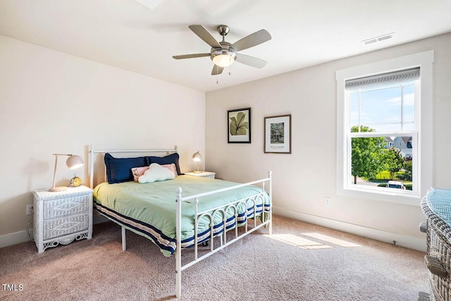 438 Granite Mill Blvd, Chapel Hill, NC 27516 - bedroom featuring carpet floors and a ceiling fan