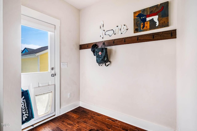 438 Granite Mill Blvd, Chapel Hill, NC 27516 - mudroom with dark wood-type flooring and heating unit