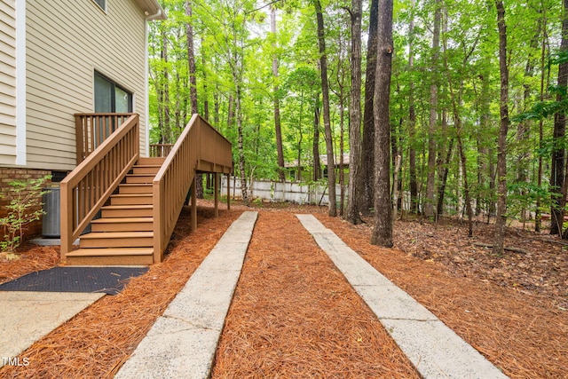 4316 American Dr, Durham, NC 27705 - view of yard featuring stairway