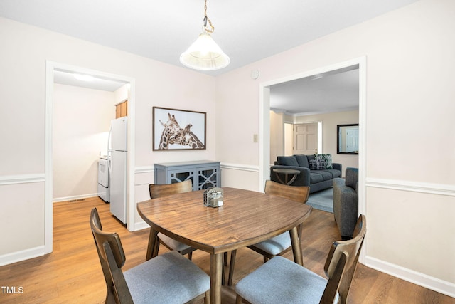 4316 American Dr, Durham, NC 27705 - dining space with light wood-type flooring and baseboards
