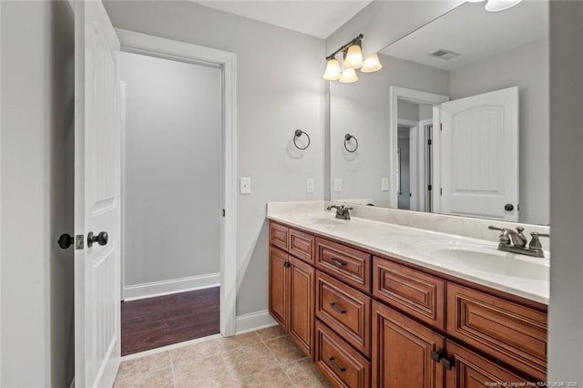 57 Spring Water Ct, Spring Lake, NC 28390 - full bath featuring double vanity and tile patterned floors