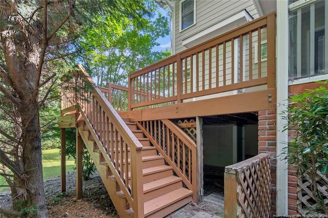 57 Spring Water Ct, Spring Lake, NC 28390 - deck featuring stairway