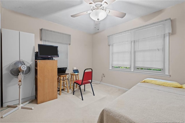 5945 Muscat Rd, Hope Mills, NC 28348 - bedroom featuring carpet, a ceiling fan, and a desk