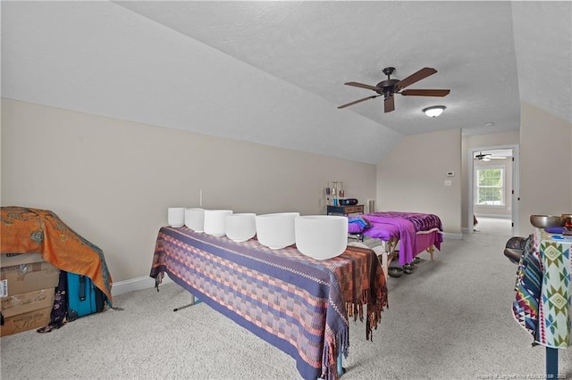 1438 Division Pl, Fayetteville, NC 28312 - carpeted bedroom featuring vaulted ceiling and a ceiling fan