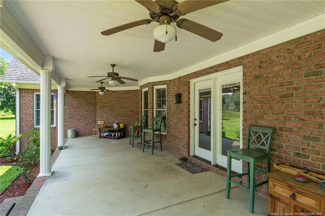 1438 Division Pl, Fayetteville, NC 28312 - view of patio / terrace with ceiling fan
