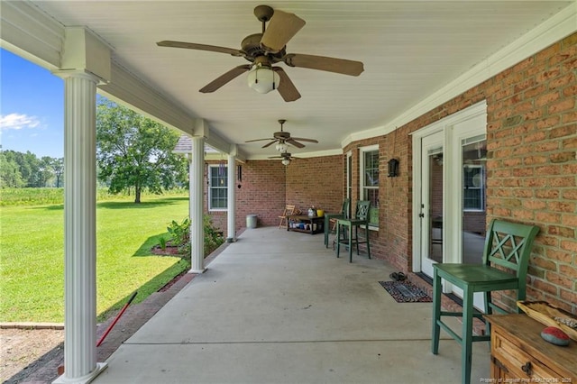 1438 Division Pl, Fayetteville, NC 28312 - view of patio featuring ceiling fan