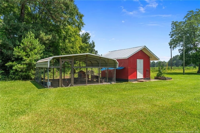 1438 Division Pl, Fayetteville, NC 28312 - view of outbuilding with a carport