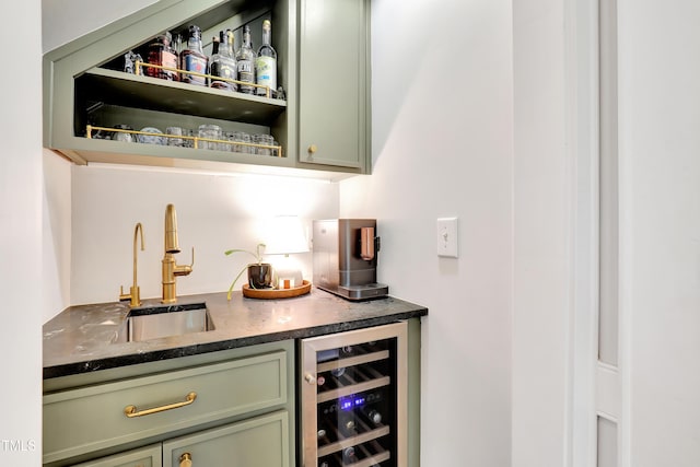 5004 Sunset Forest Cir, Holly Springs, NC 27540 - indoor bar with beverage cooler