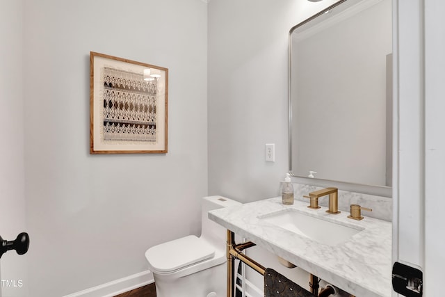 5004 Sunset Forest Cir, Holly Springs, NC 27540 - half bathroom with toilet and vanity