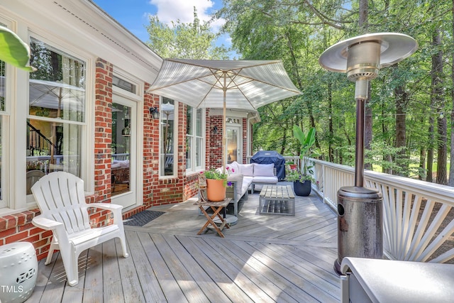 5004 Sunset Forest Cir, Holly Springs, NC 27540 - deck with area for grilling and outdoor lounge area